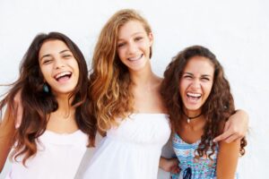 Happy Teens with braces
