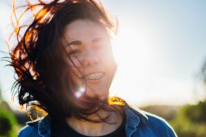 Woman in braces