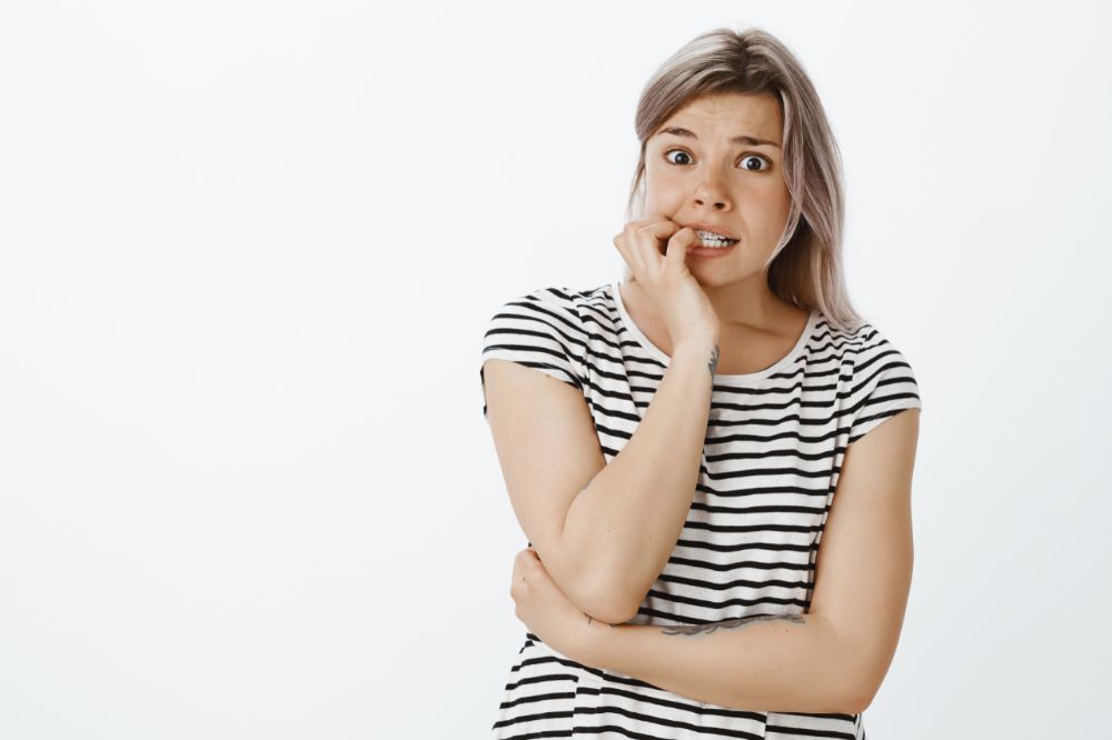 Woman nervous about braces