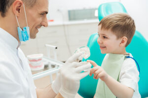 child getting early orthodontic treatment