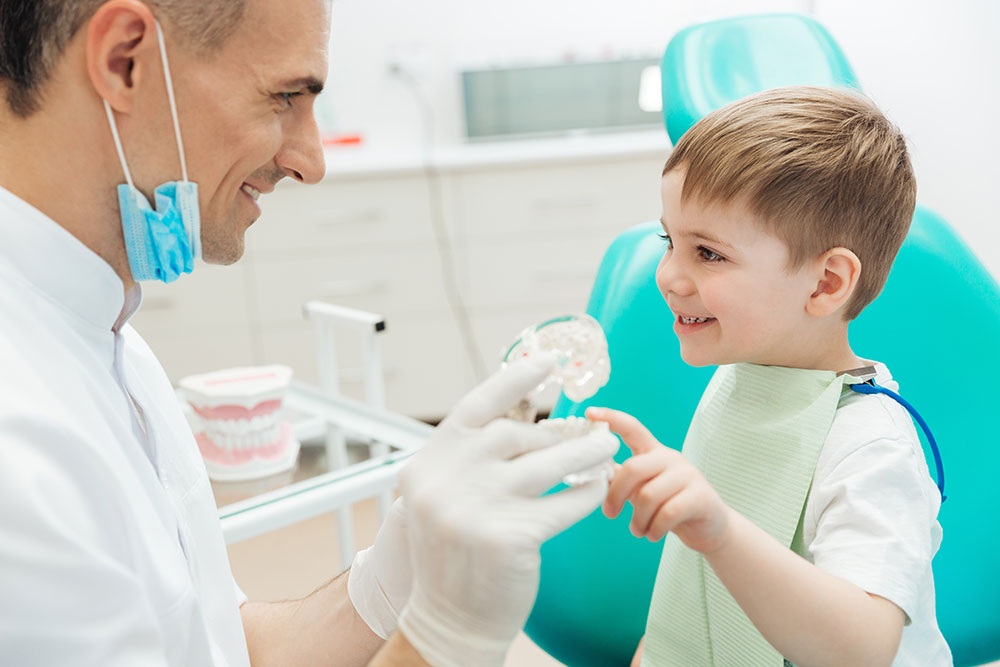 child getting early orthodontic treatment