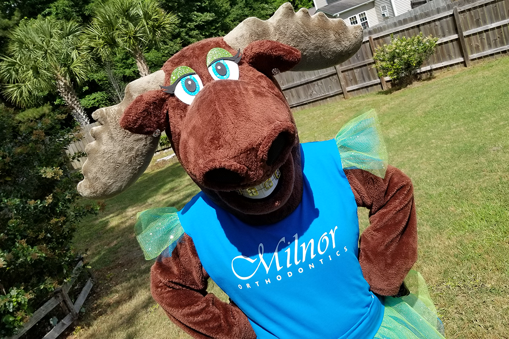 Learn more about our new mascot, Millie the Moose at Milnor Orthodontics!